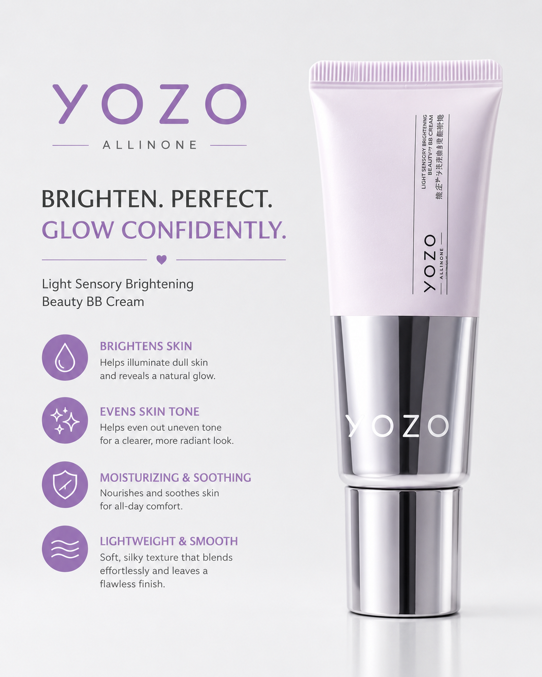 Yozo Brightening BB Cream tube, the product featured in this Pakistan BB cream price guide