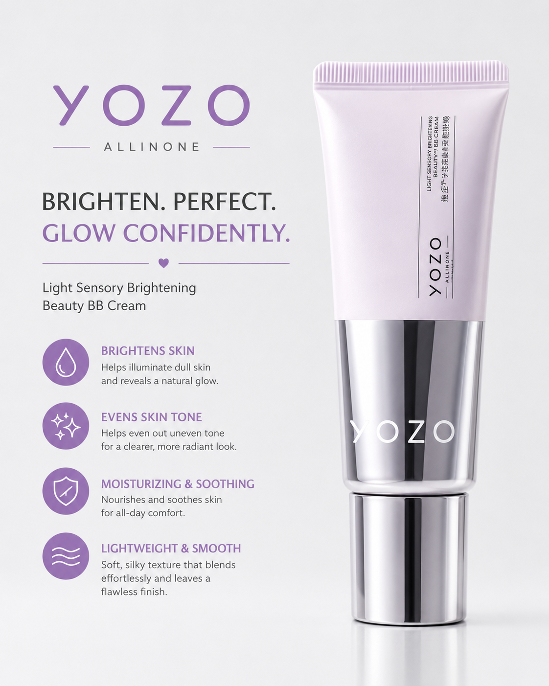 Yozo Brightening BB Cream tube, the product featured in this Pakistan BB cream price guide