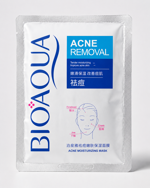 Bioaqua acne removal mask packaging | BIOAQUA Acne Removal Moisturizing Mask