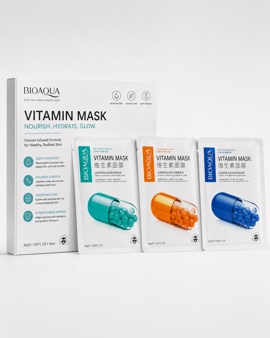 BIOAQUA Vitamin Mask packaging | BIOAQUA Vitamin Mask Set