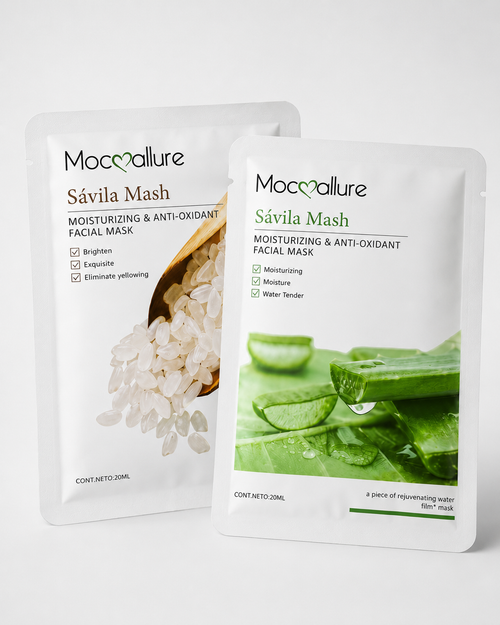 Two Moccallure Sávila Mash facial mask packages | Mocallure Sávila Mash Facial Mask Set
